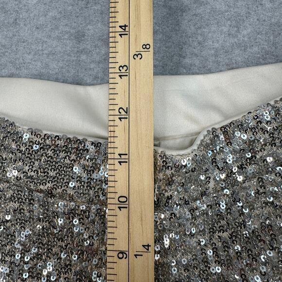 Cable & Gauge Sequin Jogger WMNS S Champagne Statement Pants Sparkle Glamour - Picture 12 of 14